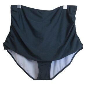 NWTO Cocoship High-Waisted Blue-Gray Retro Style Bikini Bottom